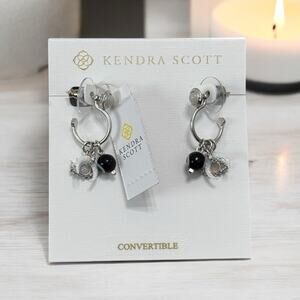 NWT! Kendra Scott Gemma Convertible Huggie Earrings Set in Neutral Mix